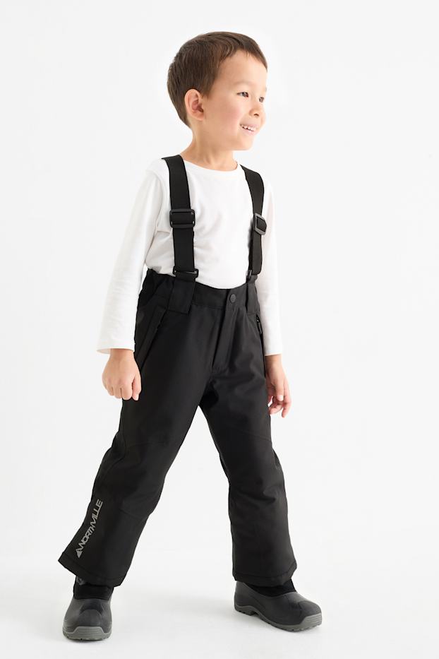 Enfants garçons - Pantalon de ski - imperméable - noir