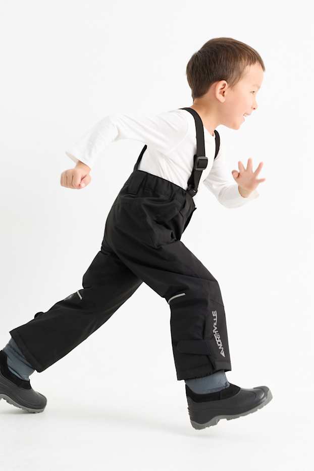 Enfants garçons - Pantalon de ski - imperméable - noir