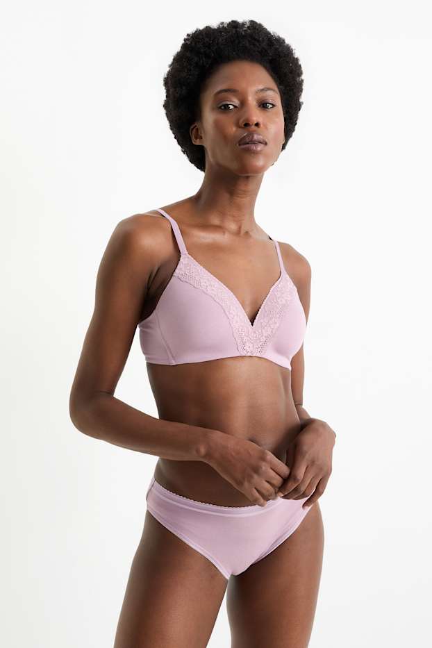 Femei - Multipack 2 buc. - sutien fără armătură - vătuit - violet deschis