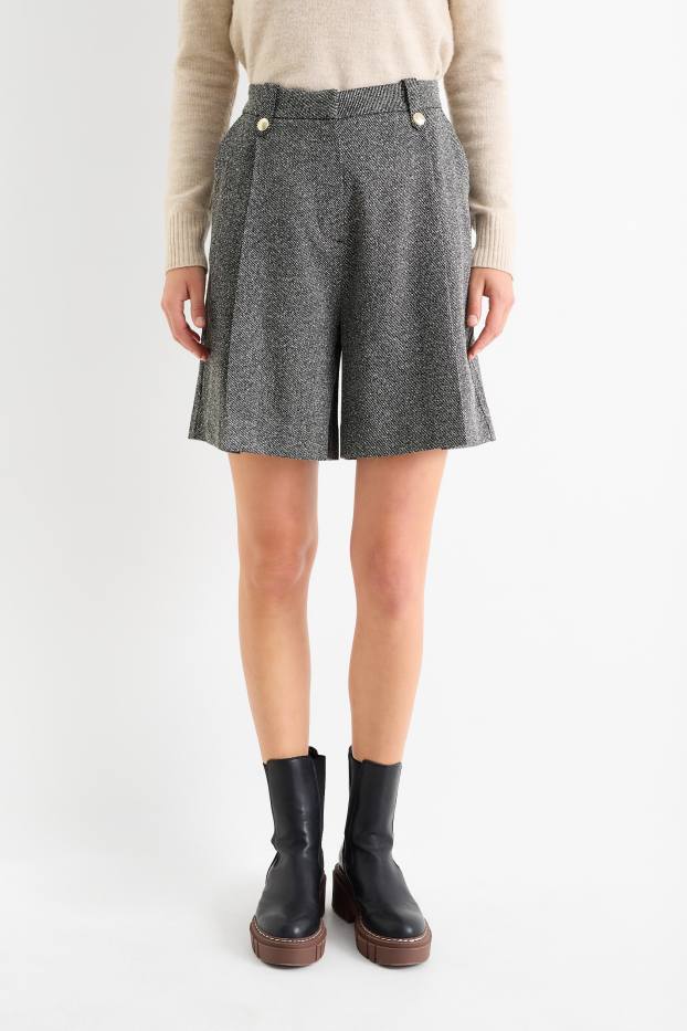 Dona - Bermudes - high waist - gris fosc
