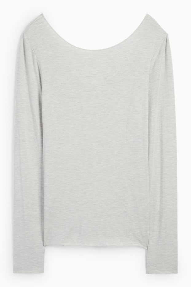 Donna - Maglietta intima - misto cashmere - grigio chiaro