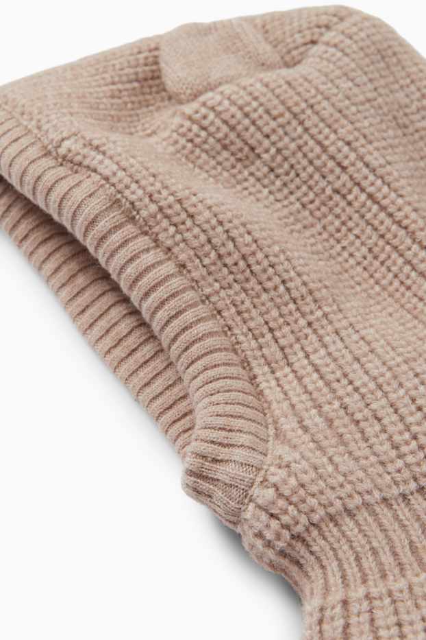 Bébés garçons - Ourson - cagoule de maille pour bébé - beige