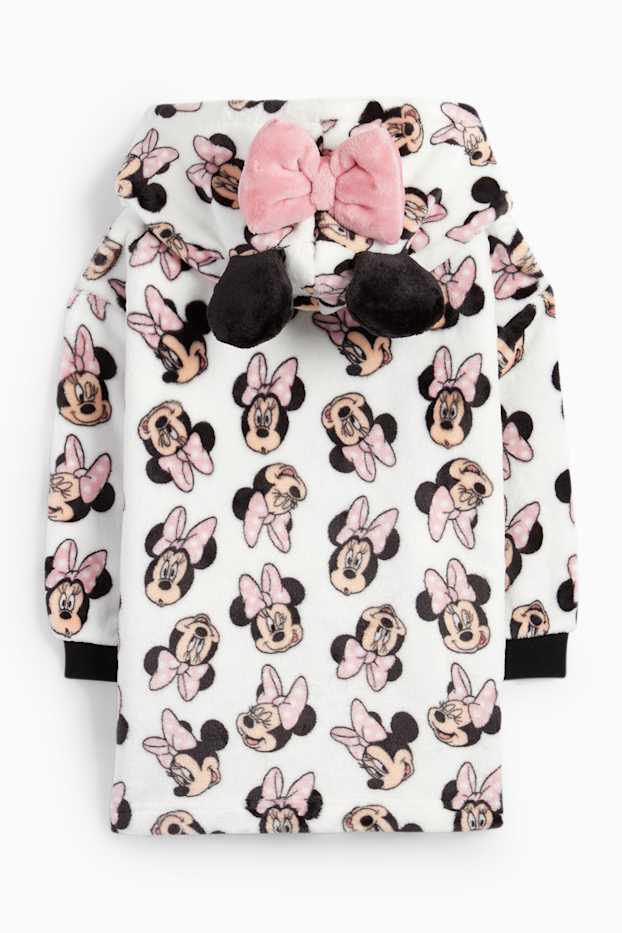 Enfants filles - Minnie Mouse - couverture à capuche - crème
