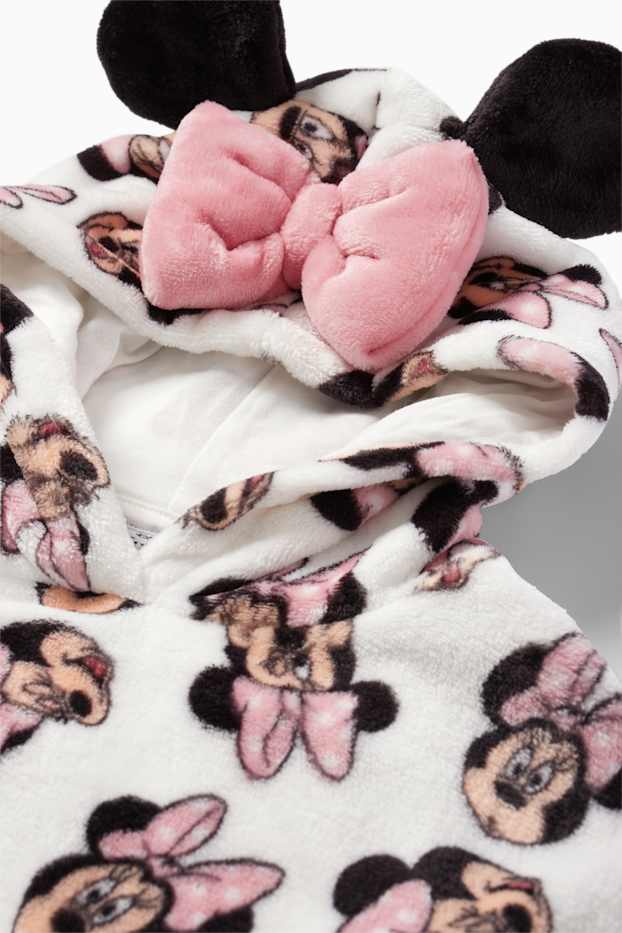 Enfants filles - Minnie Mouse - couverture à capuche - crème