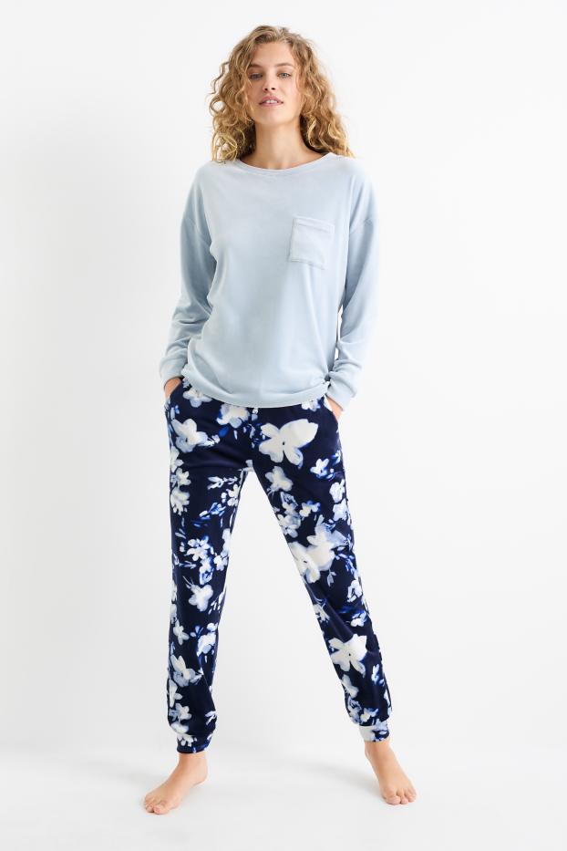 Donna - Pigiama invernale - azzurro