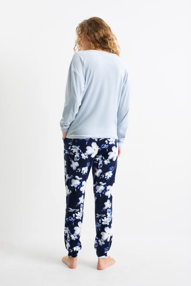 Donna - Pigiama invernale - azzurro