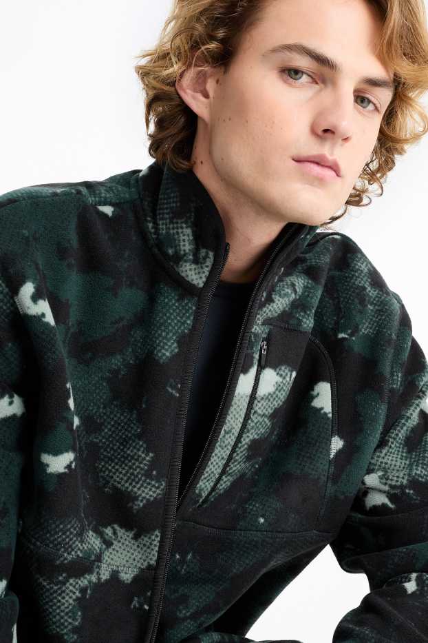 Home - Jaqueta polar tèrmica - estampada - verd fosc