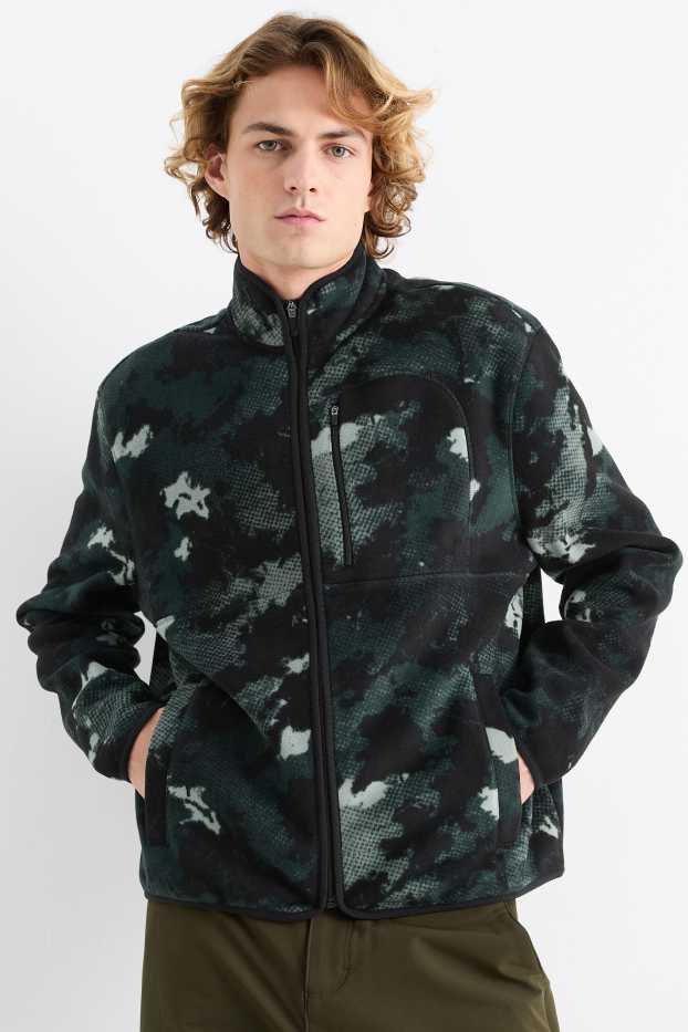 Home - Jaqueta polar tèrmica - estampada - verd fosc