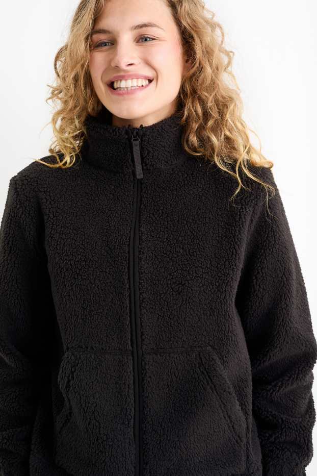 Dona - Jaqueta polar del pèl sintètic - negre