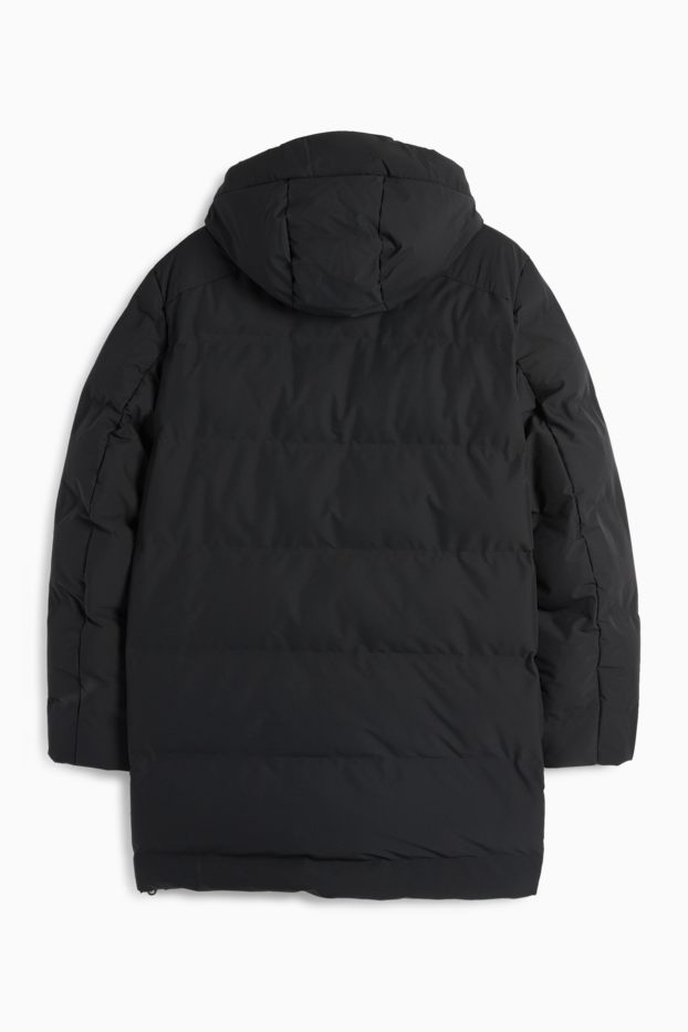 Men - Parka with hood - winter- water-repellent - black