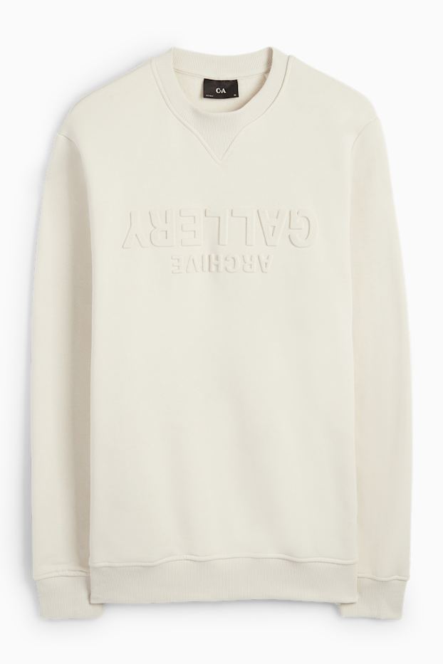 Herren - Sweatshirt - cremeweiss