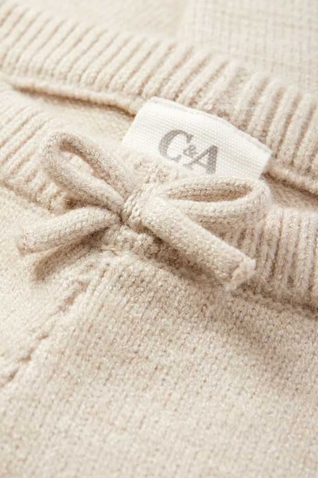 Bébés filles - Leggings en maille pour bébé - beige clair