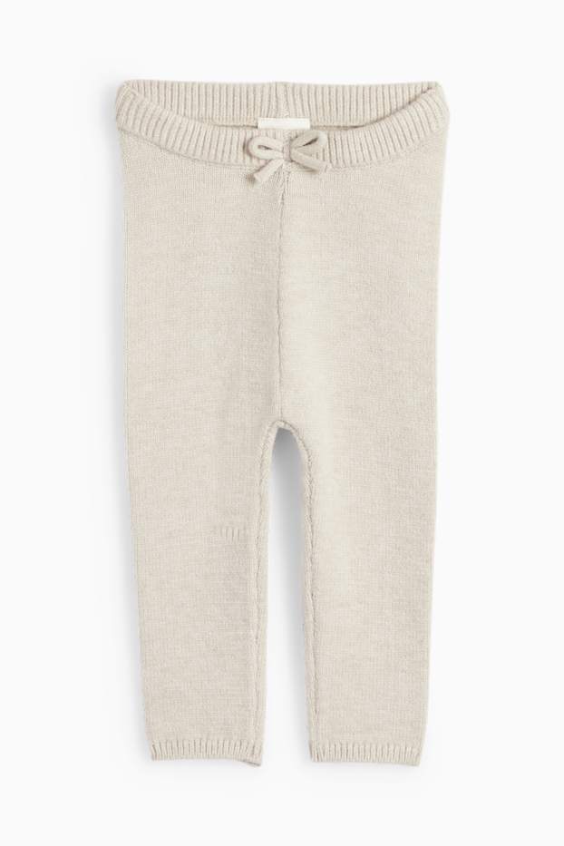 Bébés filles - Leggings en maille pour bébé - beige clair