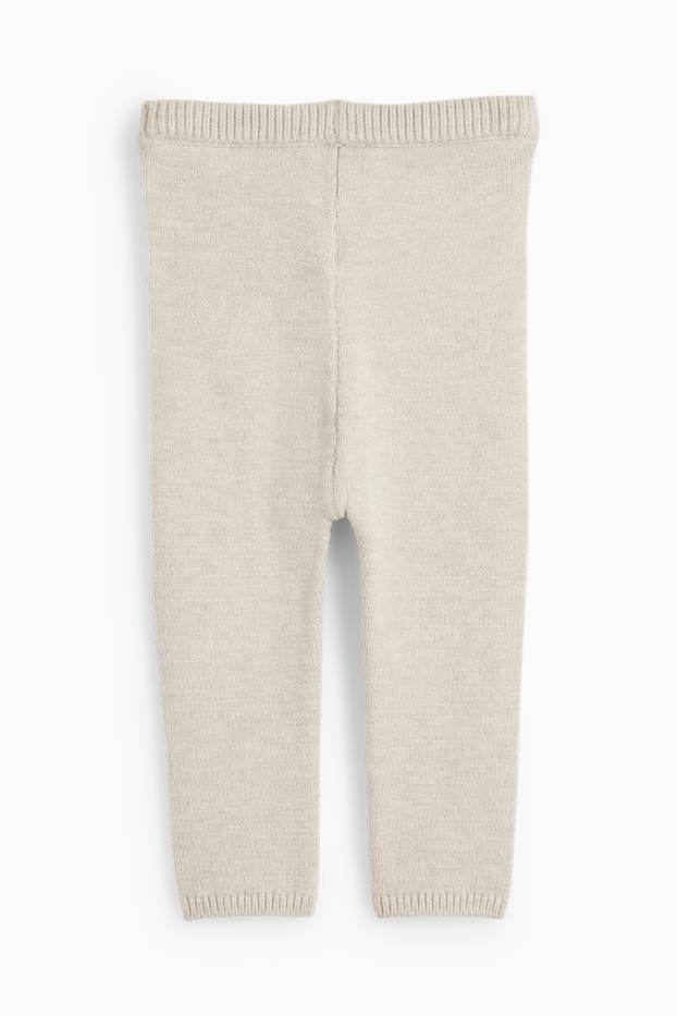 Bébés filles - Leggings en maille pour bébé - beige clair