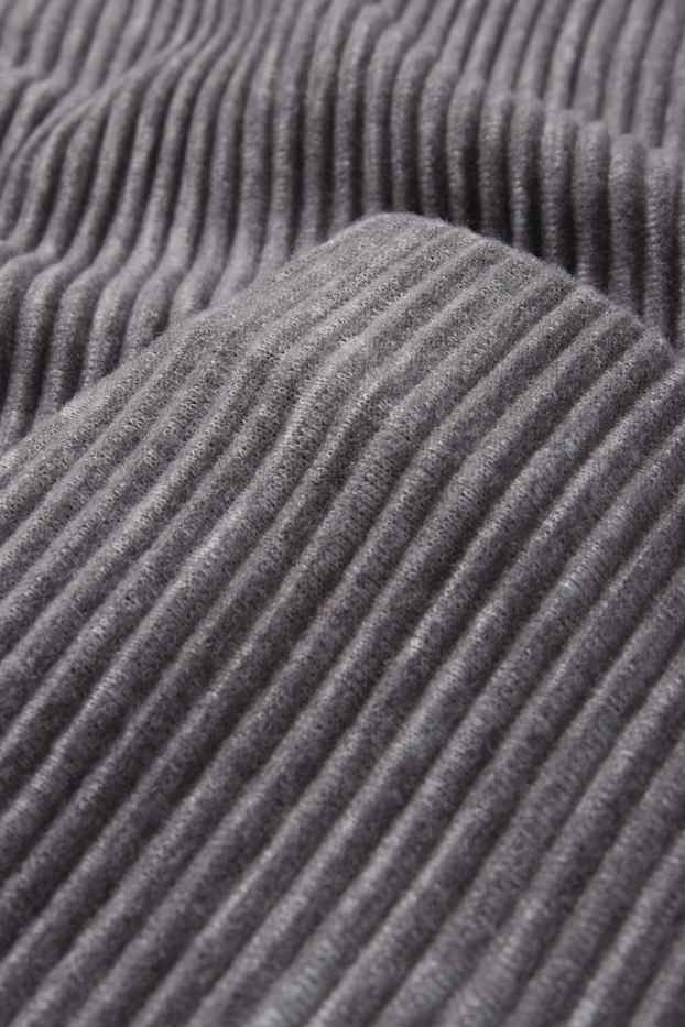 Dona - Faldilla de tub de punt - acanalada - gris