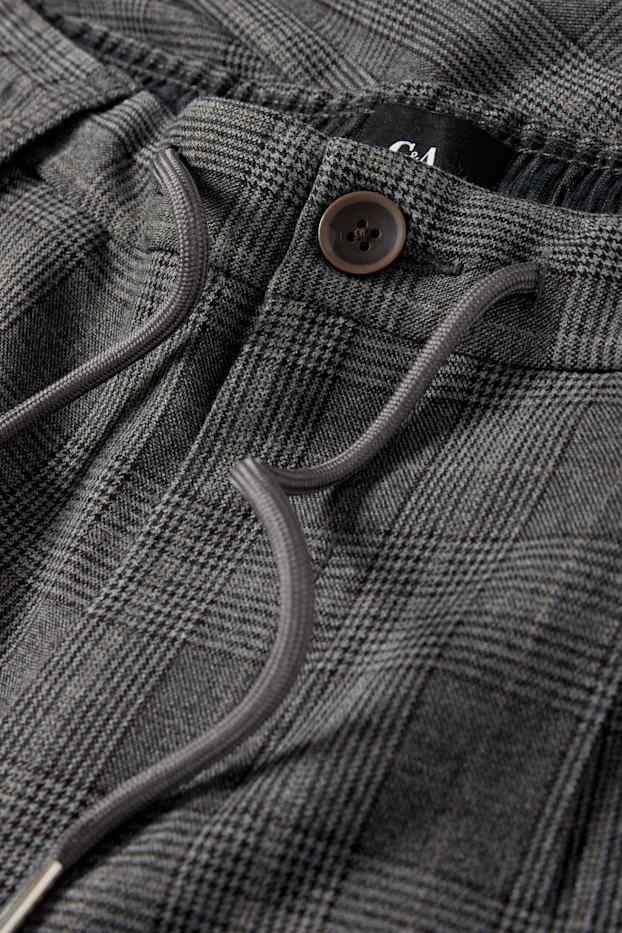 Home - Pantalons xinos - tapered fit - de quadres - gris