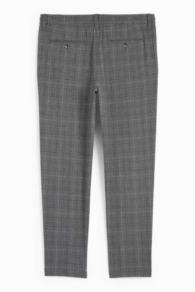 Home - Pantalons xinos - tapered fit - de quadres - gris