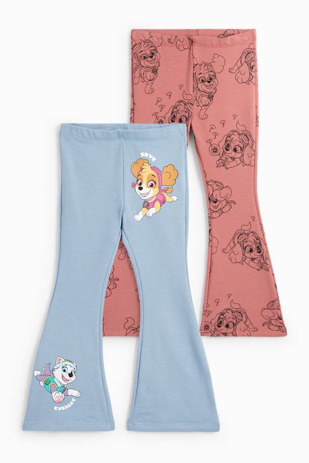 Kinder Mädchen - Multipack 2er - PAW Patrol - Skye - Flared Thermoleggings - rosa / blau