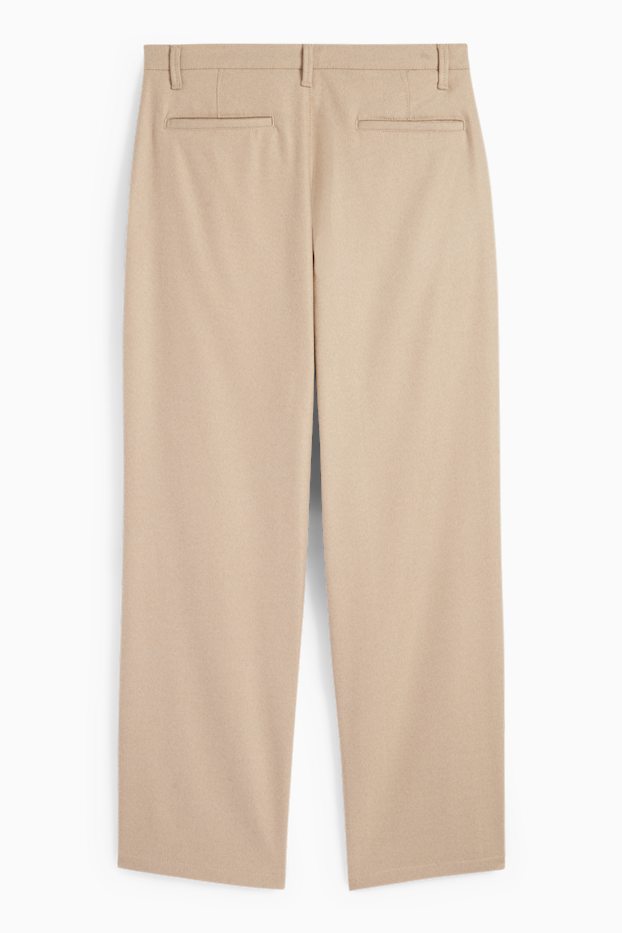 Men - Cloth trousers - relaxed fit - beige