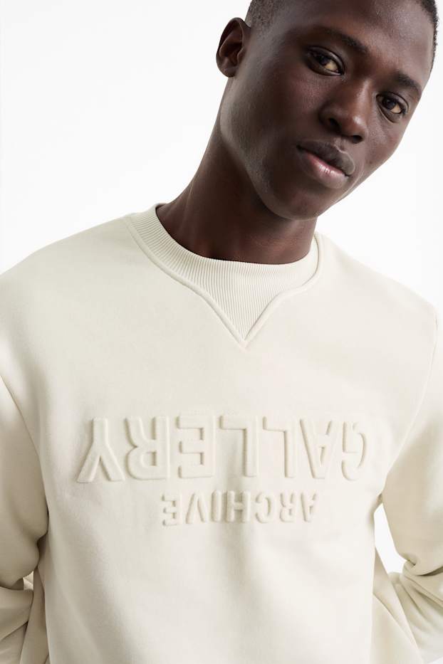 Herren - Sweatshirt - cremeweiss