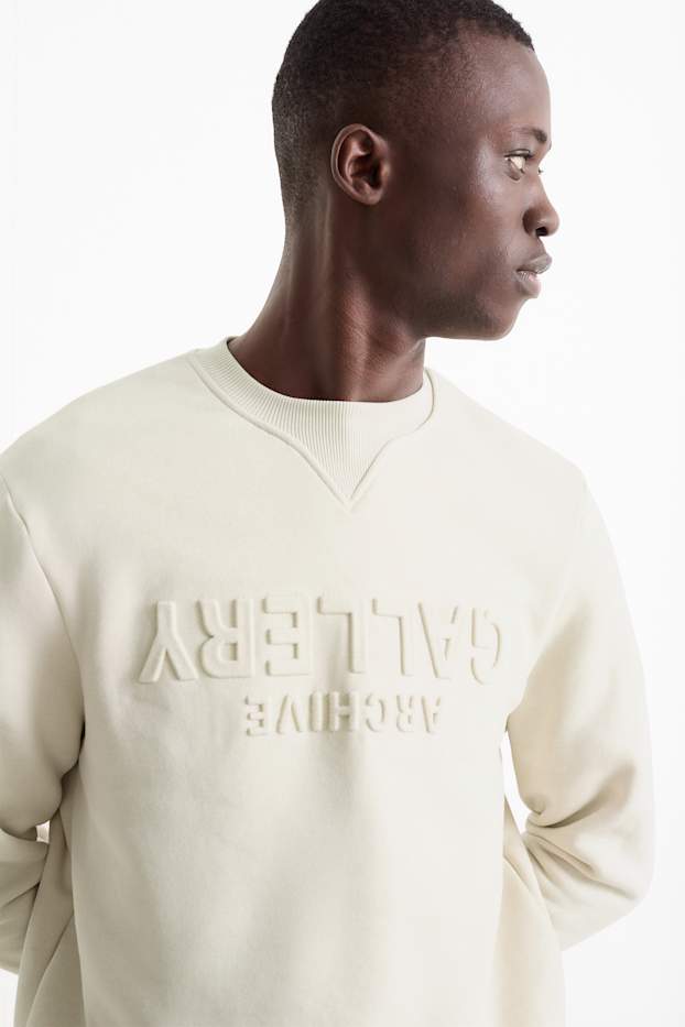 Herren - Sweatshirt - cremeweiss