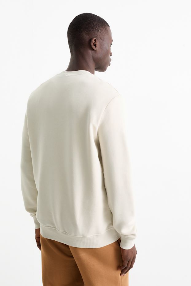 Herren - Sweatshirt - cremeweiss