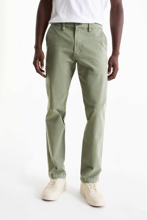 Hommes - Chino - slim fit - Flex - jean vert