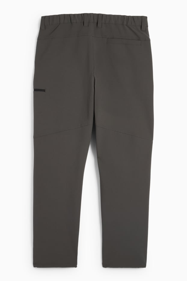 Men - Technical trousers - water-repellent - dark gray