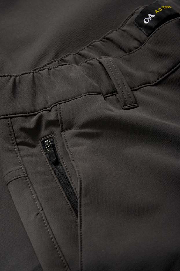 Men - Technical trousers - water-repellent - dark gray