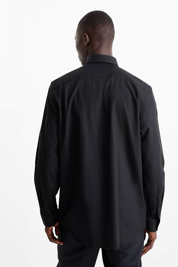 Home - Camisa formal - regular fit - Kent - fàcil de planxar - negre