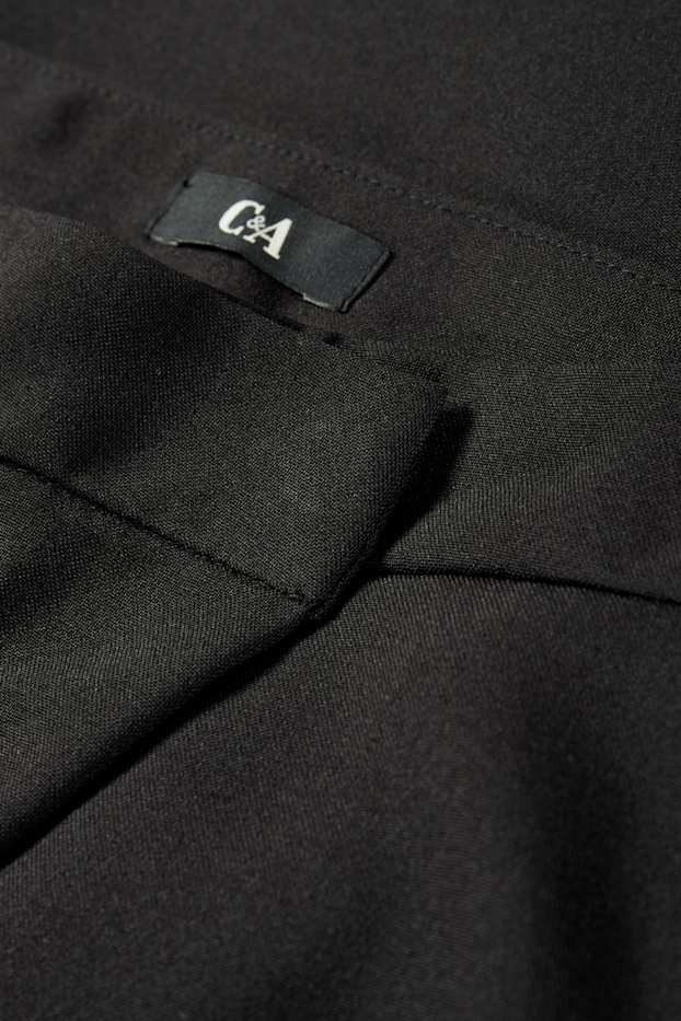 Dona - Pantalons de tela - high waist - wide leg - negre
