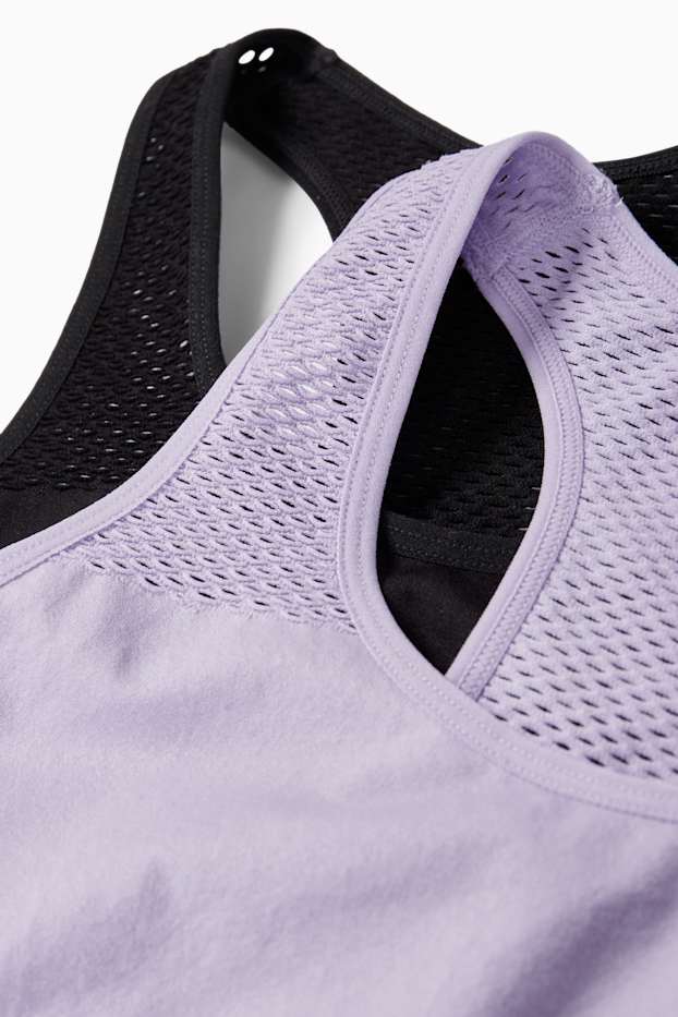 Children Girls - Multipack of 2 - crop top - seamless - violet