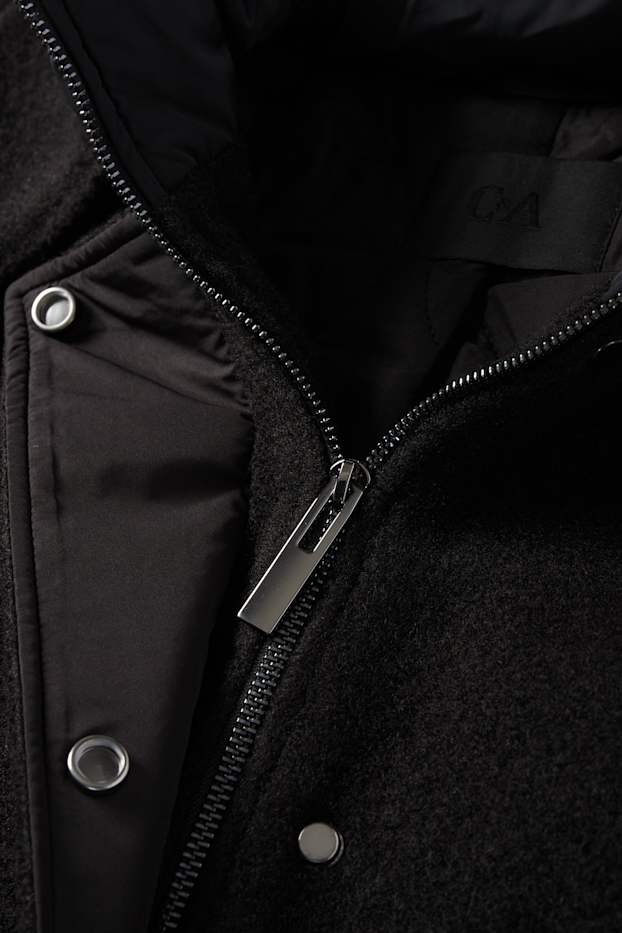 Damen - Parka mit Kapuze - schwarz