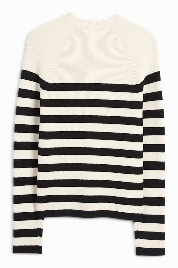 Dona - Jersei - canalé - de ratlles - beix clar