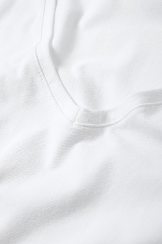 Damen - Multipack 2er - T-Shirt mit V-Ausschnitt - LYCRA® - weiss