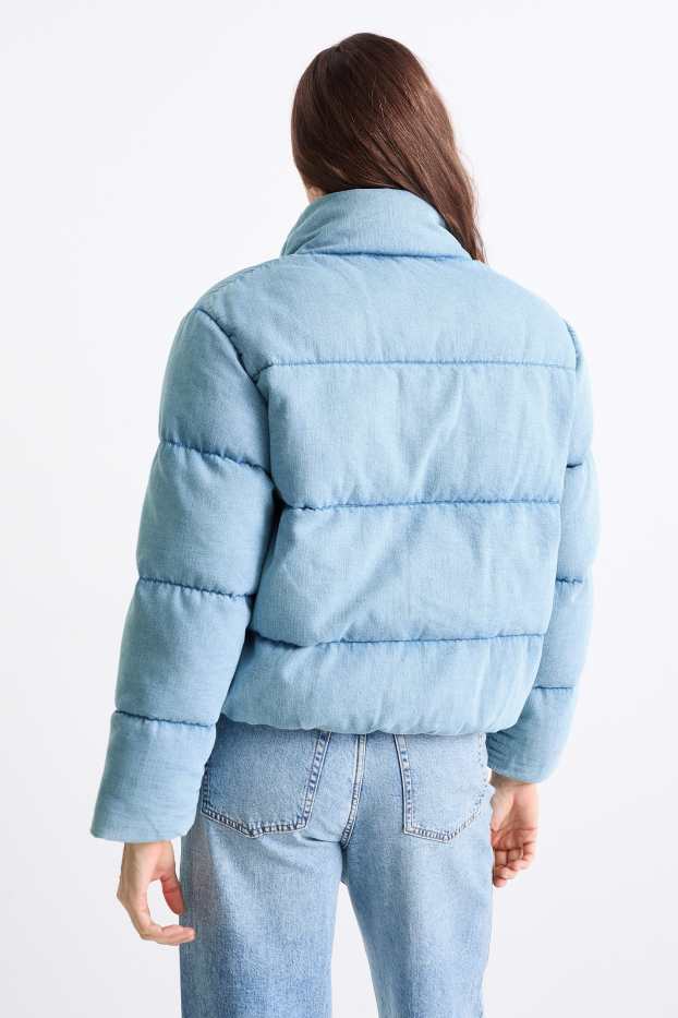 Dona - Jaqueta texana embuatada - texà blau clar