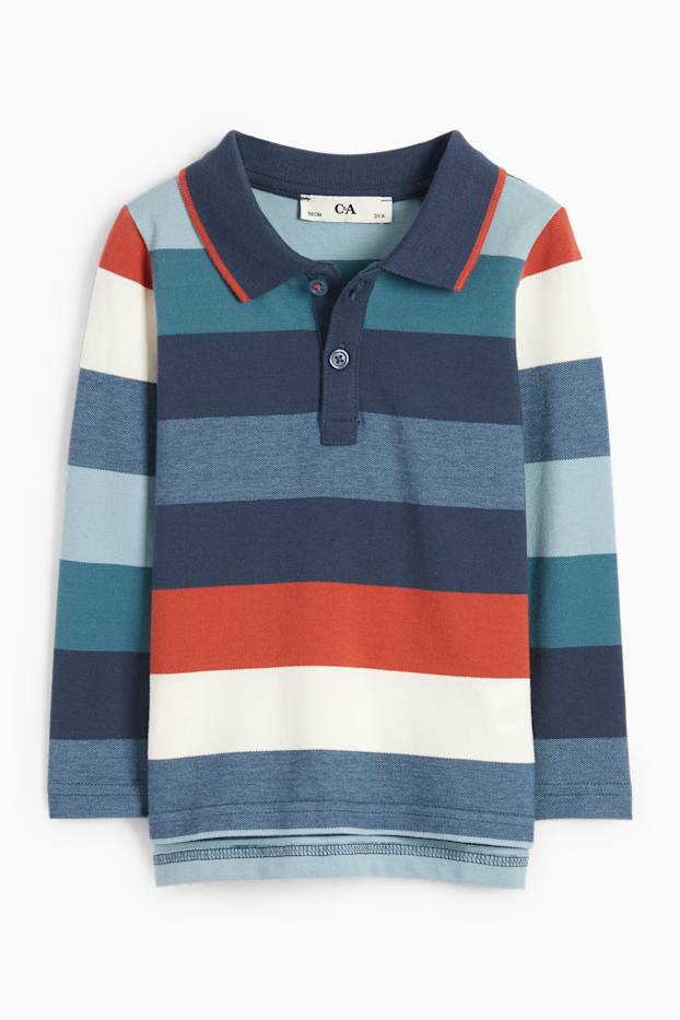 Bambini - Polo - a righe - blu scuro