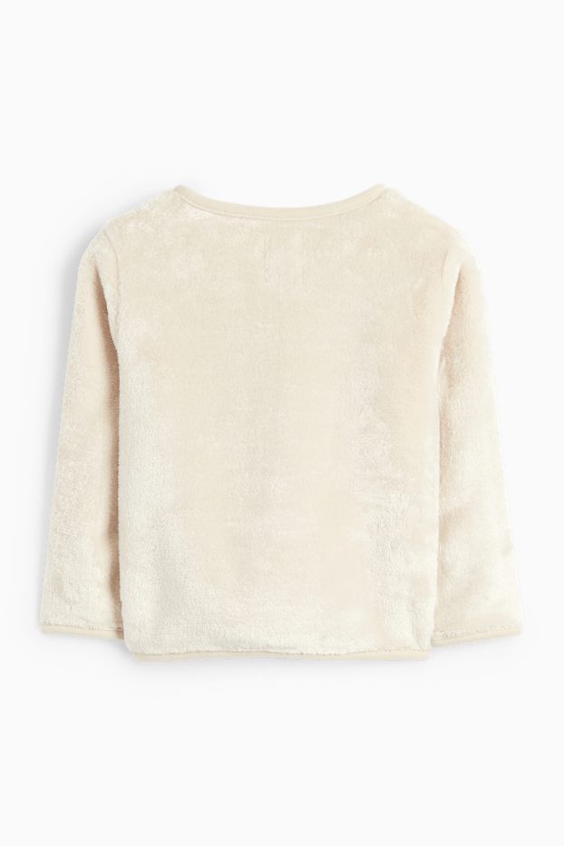Baby: meisjes - Rendier Rudolf - baby-sweatshirt voor de kerst - beige
