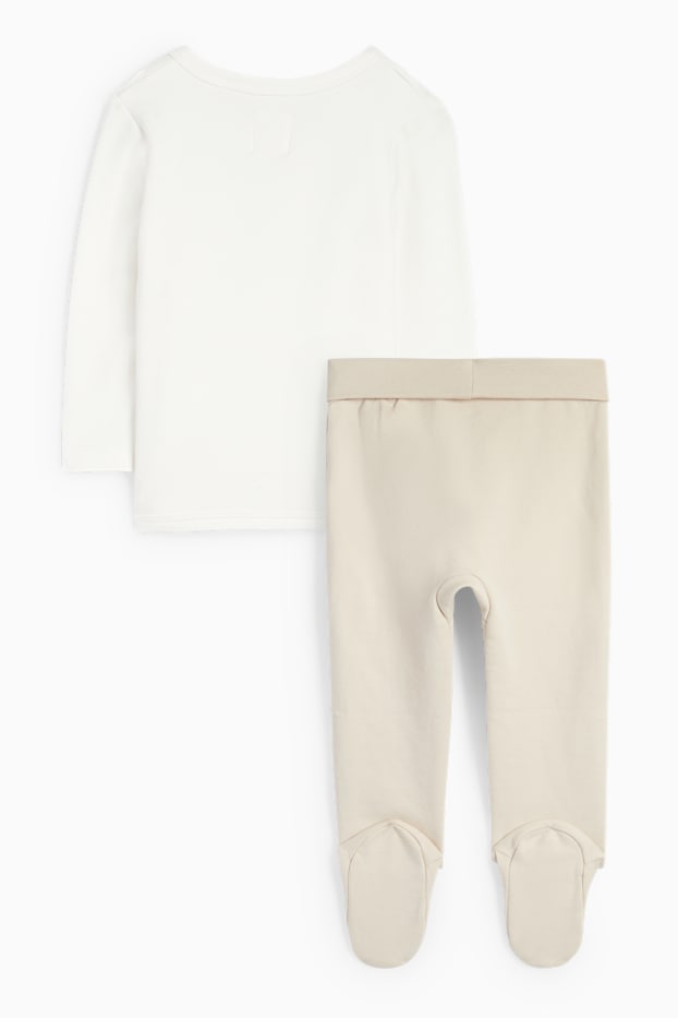 Unisex - Orsetto - completo per neonati - 2 pezzi - bianco crema