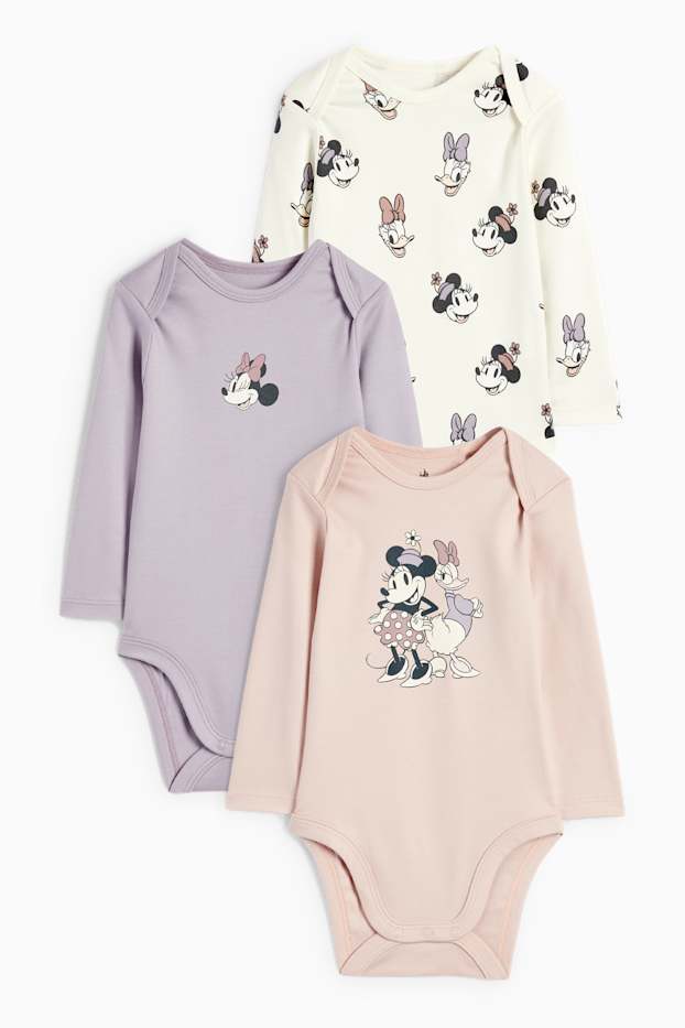 Bébés filles - Lot de 3 - Disney - bodys bébé - beige