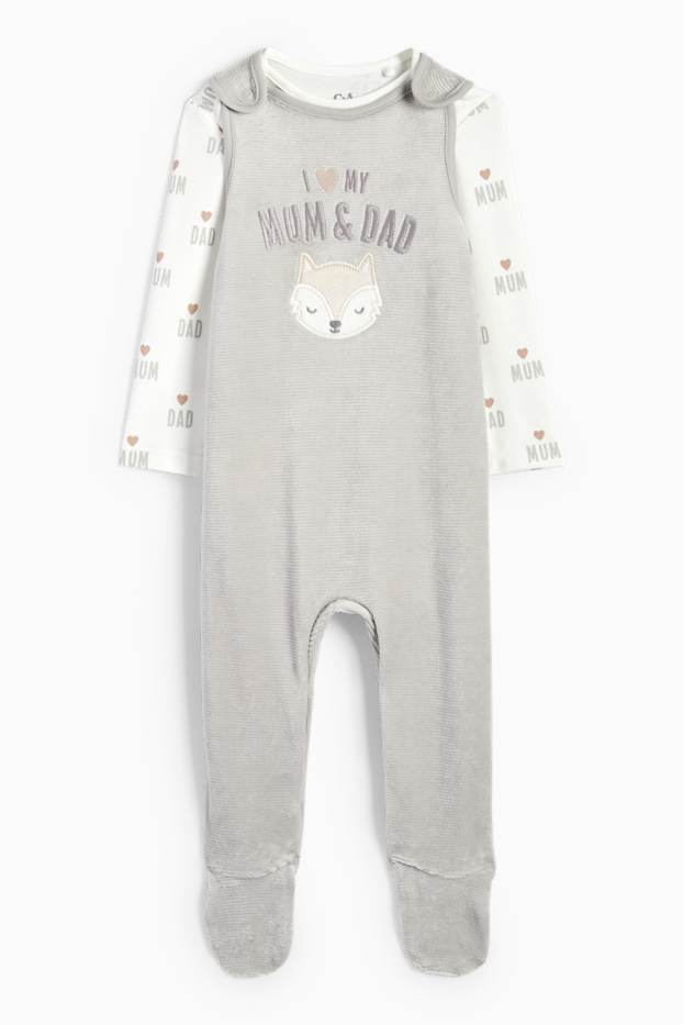 Unisex - Guineu - conjunt de pijama d’una peça - 2 peces - blanc