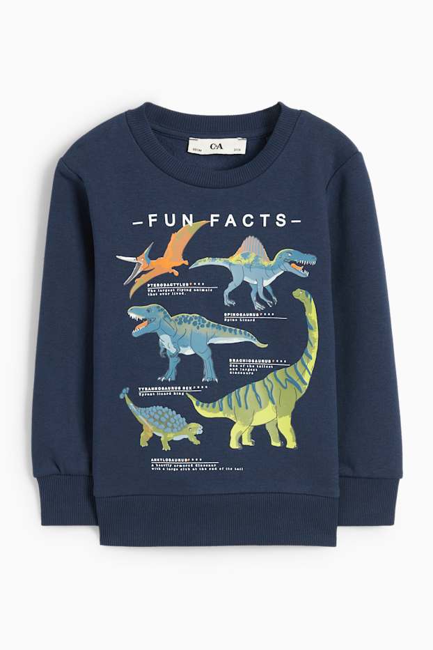 Nen - Dinosaures - dessuadora - blau fosc