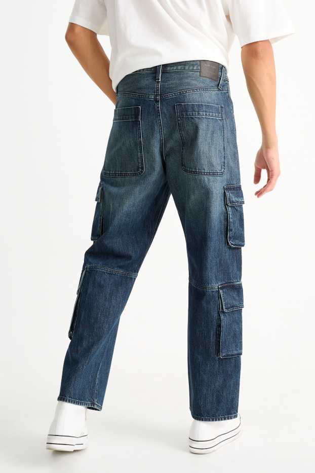 Herren - Cargo Jeans - dunkeljeansblau