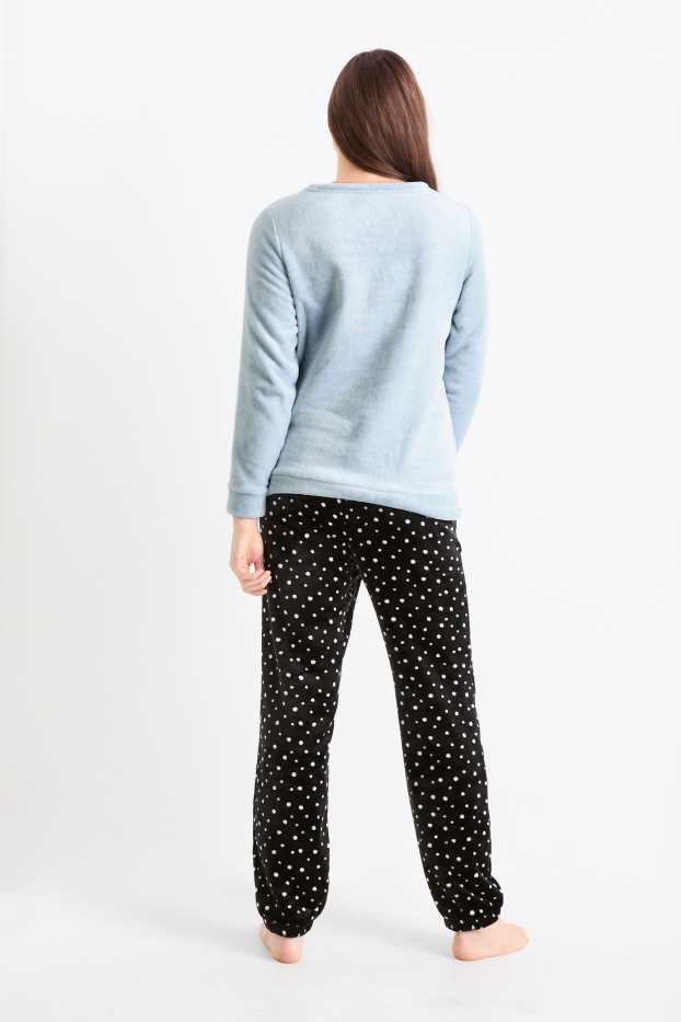 Damen - Winterpyjama - Snoopy - hellblau