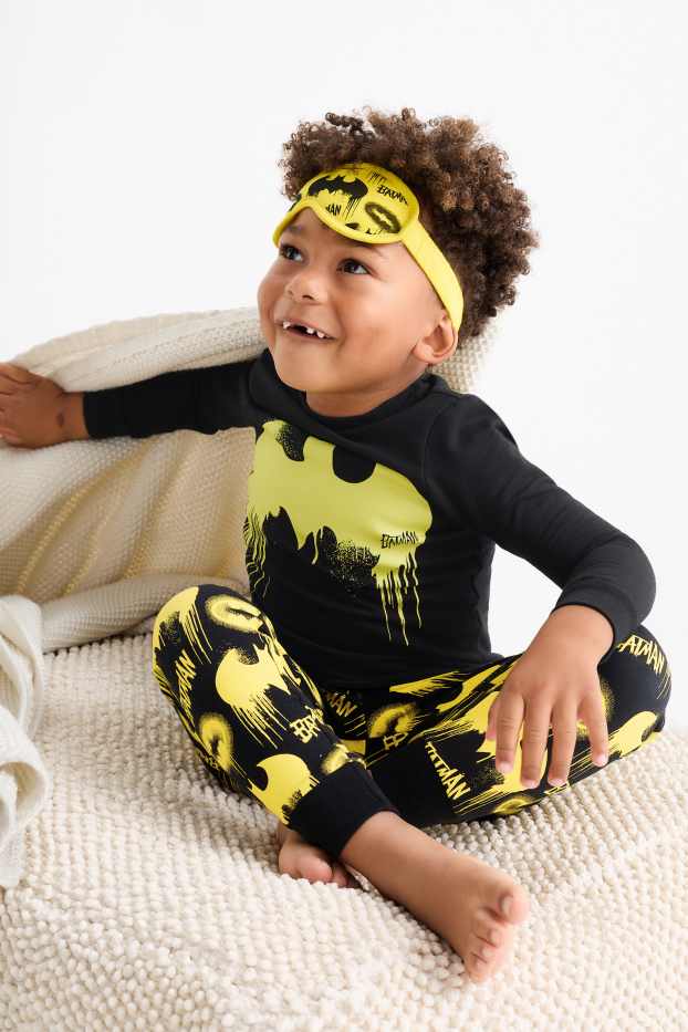 Copii - Băieți - Batman - set - pijama și mască de dormit - 3 piese - negru