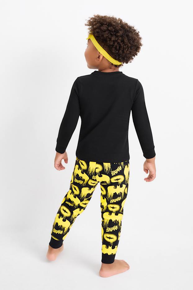 Copii - Băieți - Batman - set - pijama și mască de dormit - 3 piese - negru