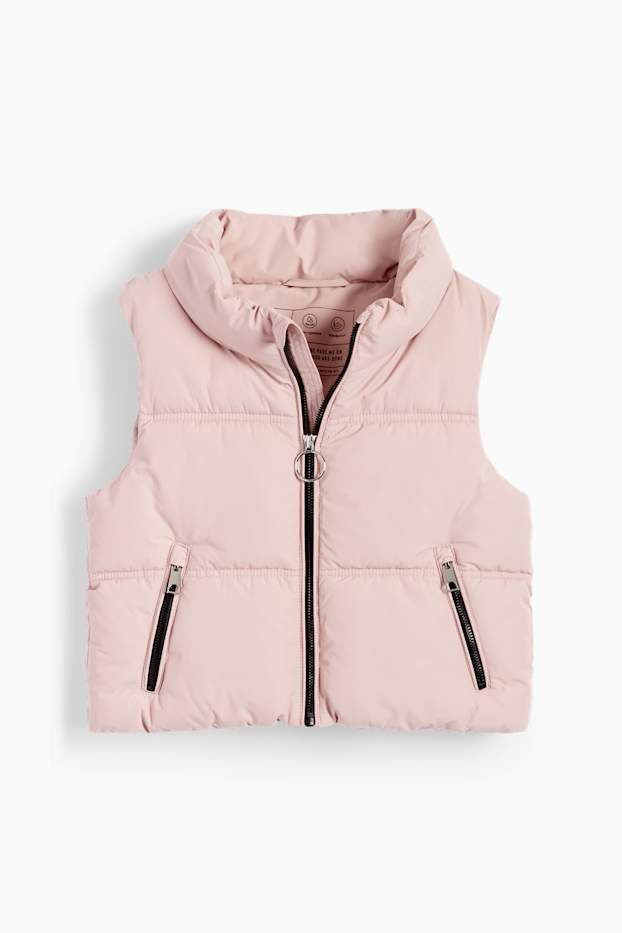 Kinder Mädchen - Steppweste - wasserabweisend - rosa