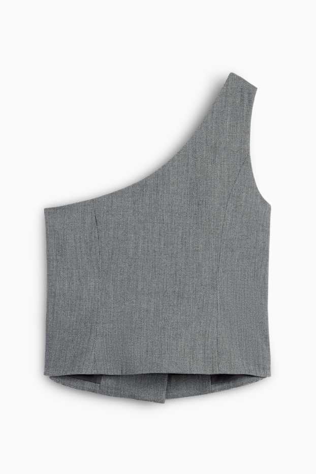 Mujer - Chaleco asimétrico - gris