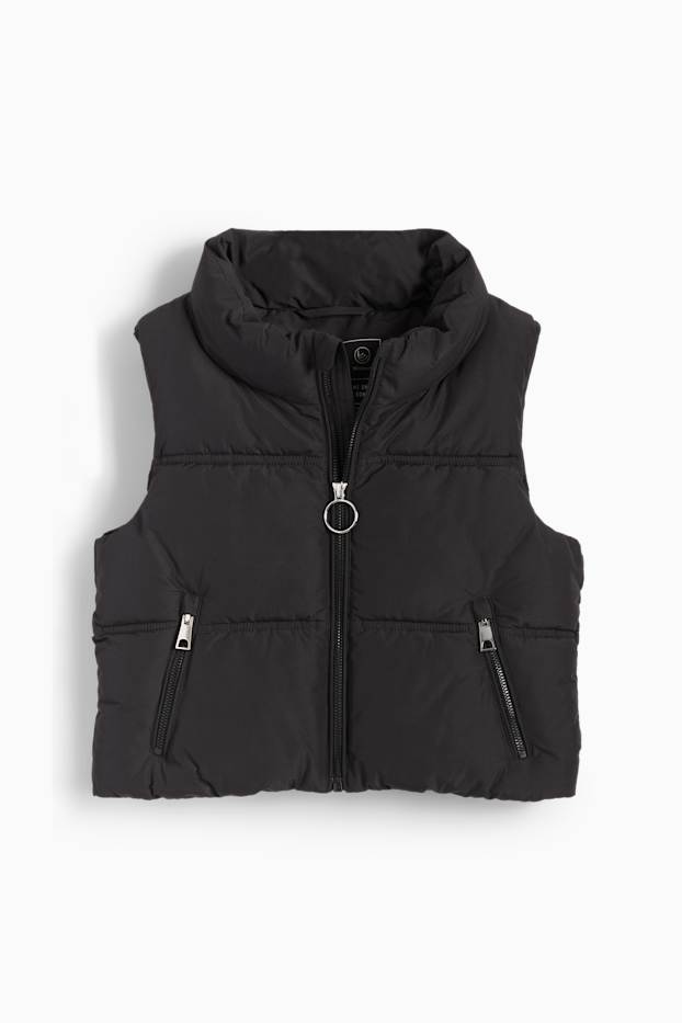Kinderen: meisjes - Bodywarmer - waterafstotend - zwart