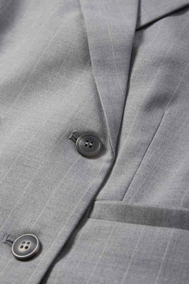 Femmes - Gilet de bureau - à rayures - gris clair